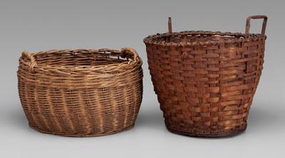 Willow, oak split baskets: oak split