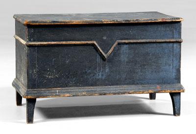 Blue painted pine blanket chest  93629