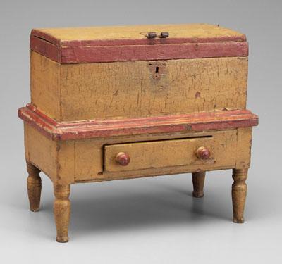 Miniature painted blanket chest,