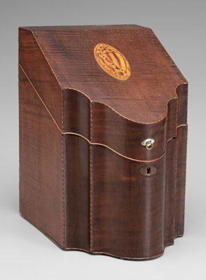 Federal knife box figured fruitwood  9366b