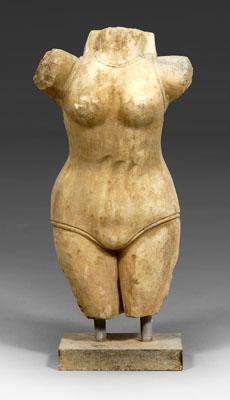 Carved marble sculpture, female
