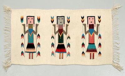 Navajo Yei dancer rug three skirted 936a0