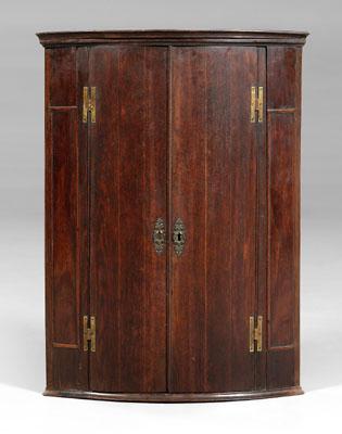 Georgian oak hanging corner cupboard  936bc