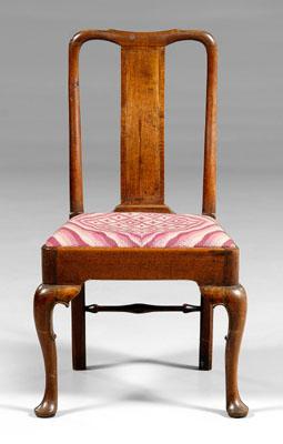 Queen Anne inlaid side chair mahogany 936c3