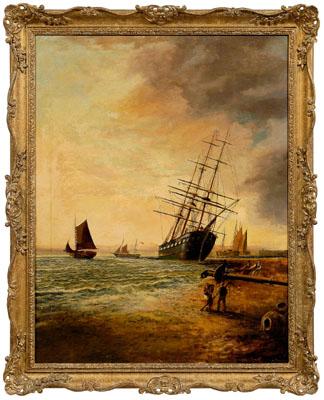 British maritime painting, harbor