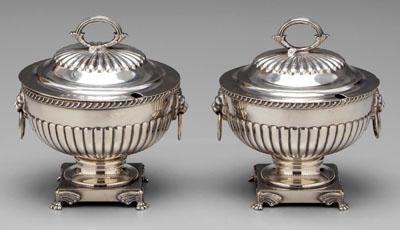 Pair silver plated sauce tureens  936f1