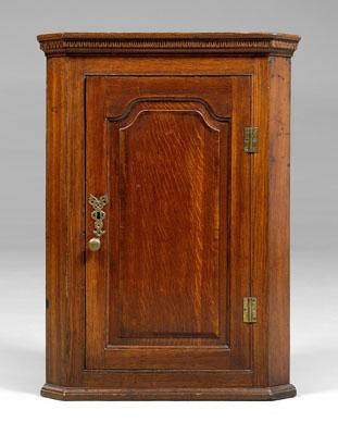 Oak hanging corner cupboard paneled 93703