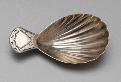 English silver caddy spoon, all