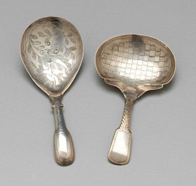 Two English silver caddy spoons  93716