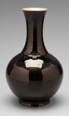 Chinese mirror black vase bottle 9373a