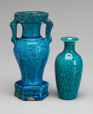 Two Chinese vases one conical 9373e