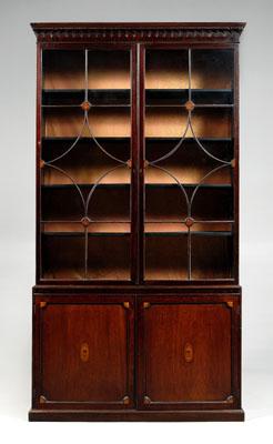 Chippendale mahogany breakfront  9375d