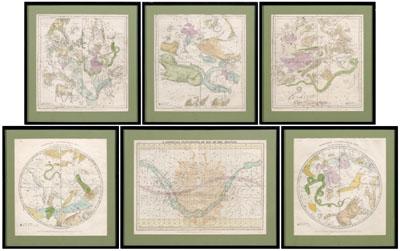 Six Huntington celestial maps: five