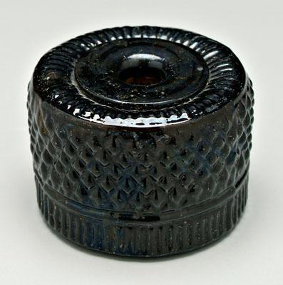 Coventry blown glass inkwell cylindrical 93396