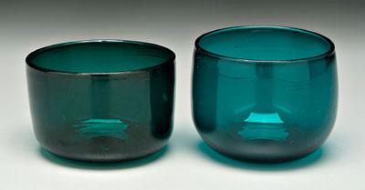 Two early glass bowls: one cylindrical