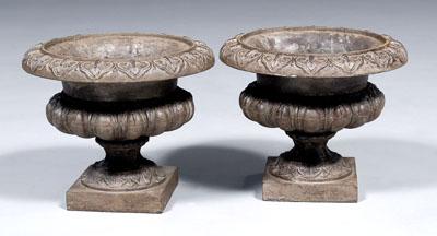 Pair cast iron garden urns each 933a0