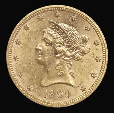 BU 1899 U.S. $10 gold piece, Liberty