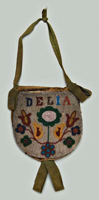 Native American beaded cloth bag  933e4