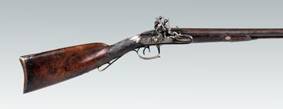 Double barrel flintlock fowling piece,