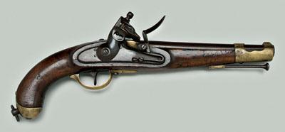 Flintlock muzzle loading pistol,