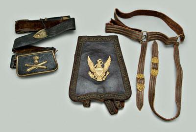 Three military accoutrements sabretache  9341d