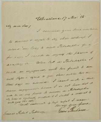 1856 James Buchanan autograph letter,