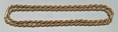 Heavy 18 kt. gold rope necklace,