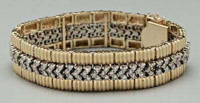 6 5 ct diamond gold bracelet  9344c