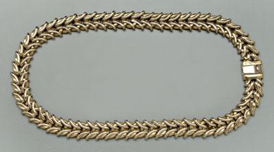 18 kt. yellow gold necklace, interlocking
