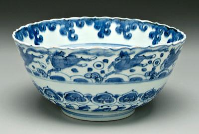 Chinese blue and white kraak bowl,