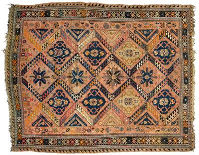 Sumac rug, rows of diamonds with