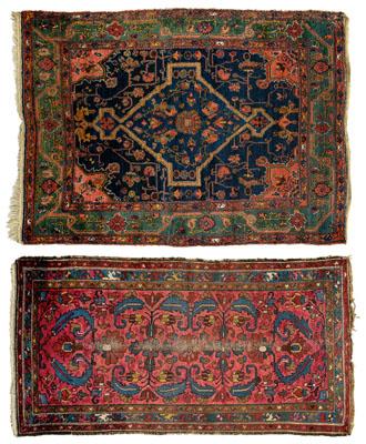 Two Hamadan rugs: one 3 ft. 6 in.