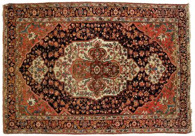 Malayer rug, four-lobed central