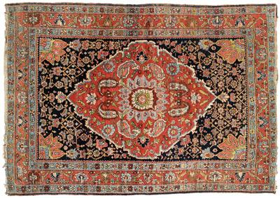 Bijar rug, large red central medallion