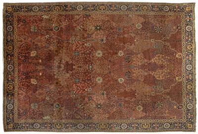 Indo-Persian carpet, detailed compartments