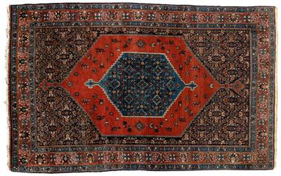 Modern Bijar rug, blue central