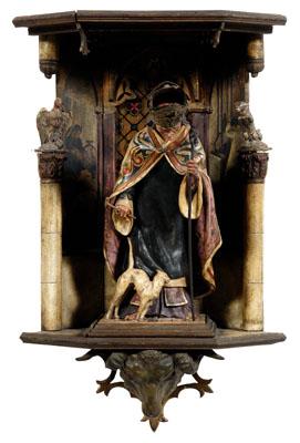 19th century niche with saint,