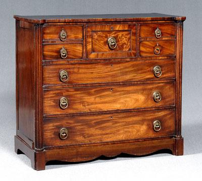 William IV mahogany six-drawer
