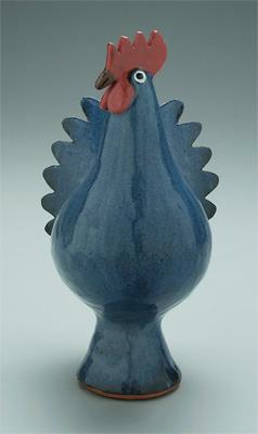 Ruby Meaders rooster, turned head,
