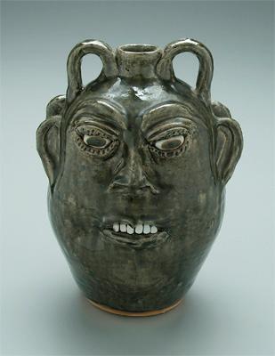 Cleater Meaders double face jug,