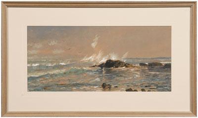 Edmund Darch Lewis coastal gouache 93927