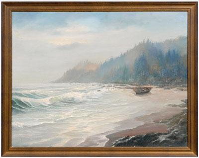 American School coastal painting  9392b