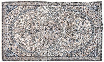 Silk inlaid Nain rug detailed 93938