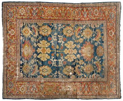 19th century Sultanabad rug blue 9393a