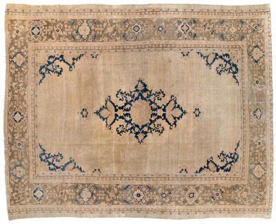 19th century Sultanabad rug blue 9393e