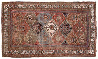 Baktiari rug, serrated diamond