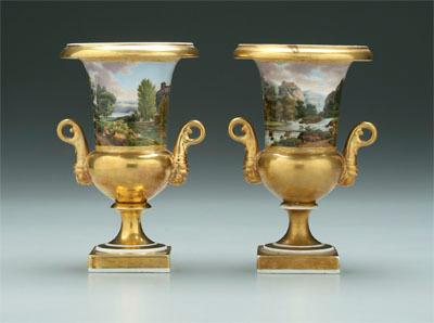 Pair 19th century porcelain urns  93949