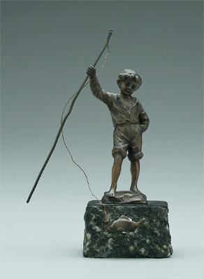 Paul Schmidt Felling fishing bronze 93970