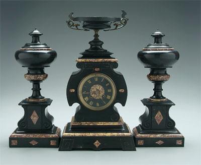 Late Victorian clock and garniture  93978