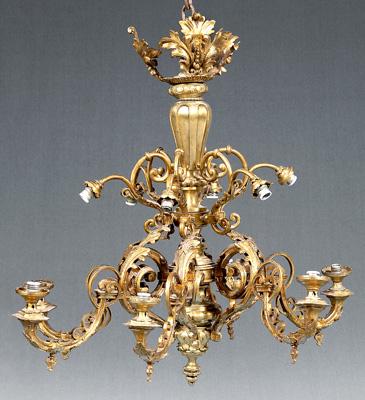 Louis XVI style bronze chandelier  9398d